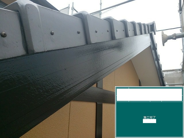 熊本市南区破風板塗装完了