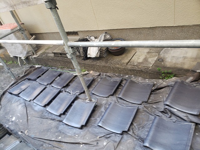熊本市東区瓦屋根予備塗装