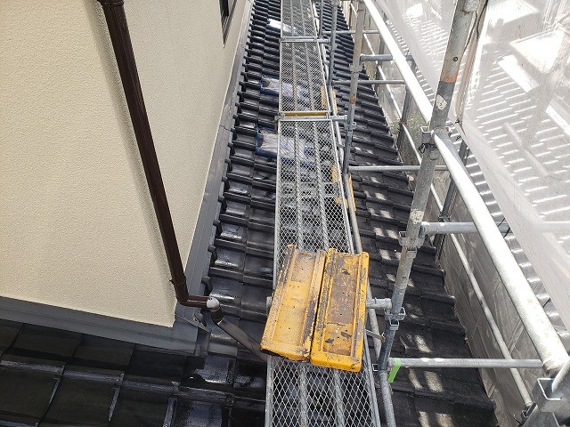 熊本市東区下屋瓦下塗り２