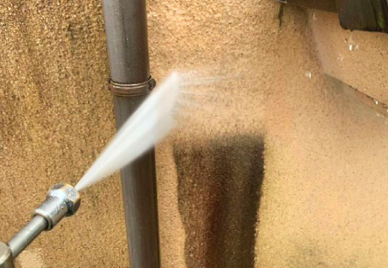 苔対策高圧洗浄