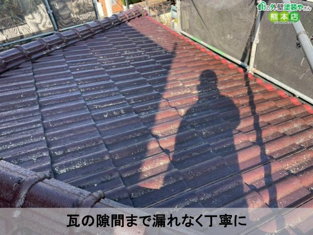 瓦の隙間まで漏れなく丁寧に