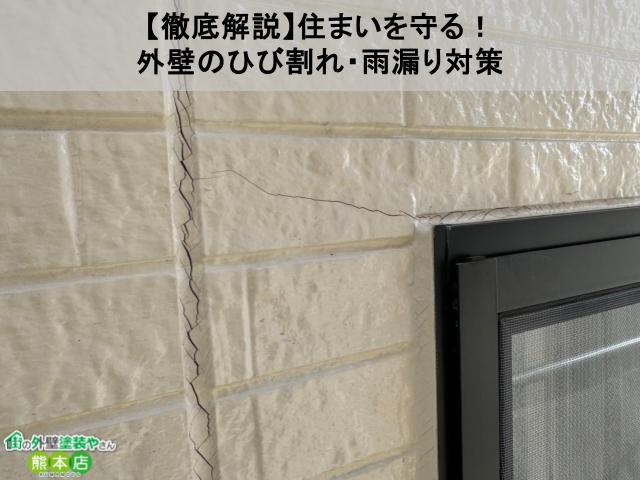 【徹底解説】住まいを守る！外壁のひび割れ・雨漏り対策