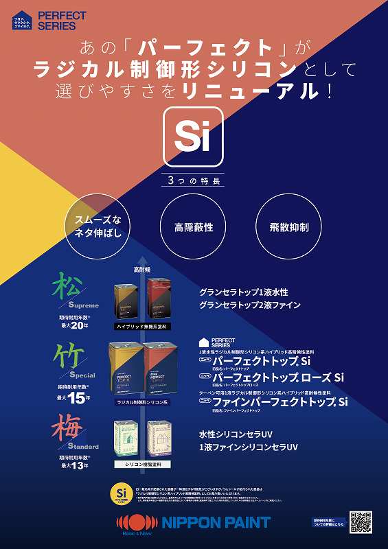 シリコン系塗料の新スタンダードへ！生まれ変わった「パーフェクトトップSi」「ファインパーフェクトトップSi」の魅力