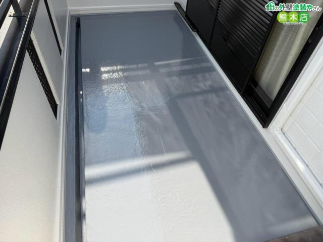 上天草市ベランダFRP防水2プライ工法施工後