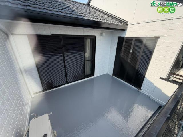 【上天草市】雨漏りしていたベランダを土間撤去から｜FRP2プライ工法で防水層を丸ごとつくり直しました