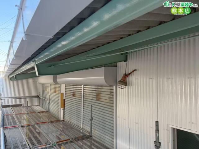 熊本市中央区倉庫鉄骨塗装後