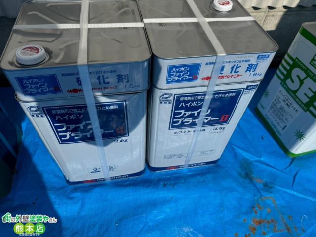 熊本市中央区店舗折半屋根塗装使用塗料