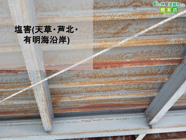 熊本県での塩害：鉄部の錆