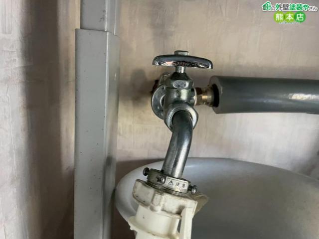 熊本市東区洗濯用単水栓交換前