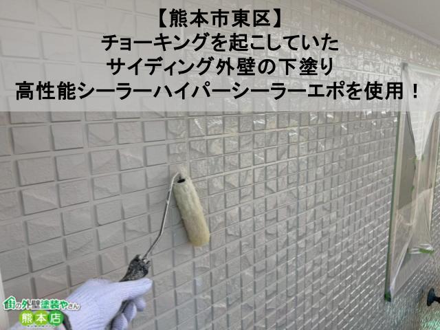 【熊本市東区】チョーキングを起こしていたサイディング外壁の下塗り｜高性能シーラーハイパーシーラーエポを使用！【ダイワハウス】