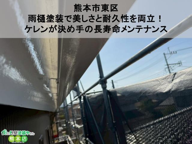 熊本市東区 雨樋塗装で美しさと耐久性を両立！ ケレンが決め手の長寿命メンテナンス