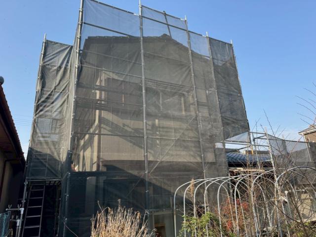 足場仮設後の現場