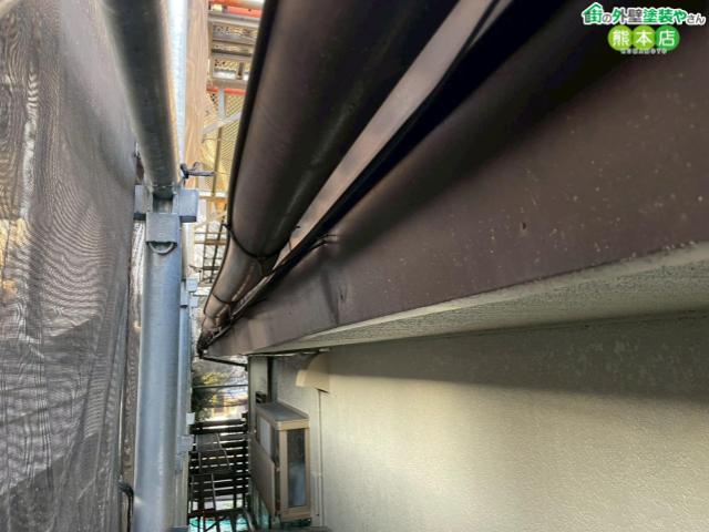 熊本市東区雨樋塗装前