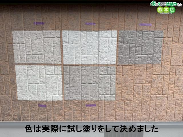 色は実際に試し塗りをして決めました