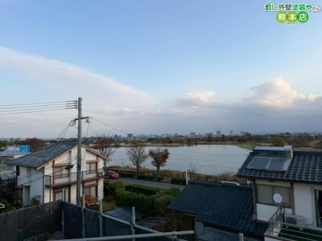 天気が落ち着いている熊本市東区の様子