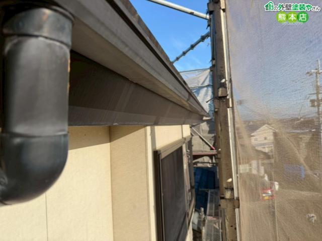 熊本市北区雨樋塗装前