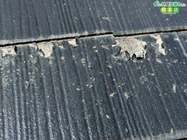 【熊本市北区】塗膜剥がれをおこした屋根と外壁を部分補修！ご予算に合わせた応急処置の現場調査レポート