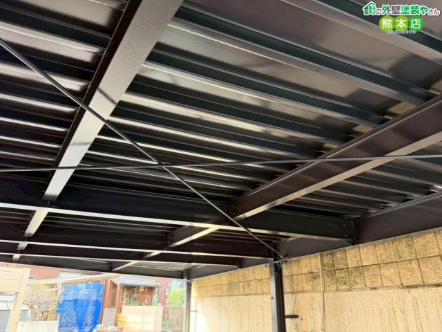 熊本市北区駐車場鉄骨塗装後
