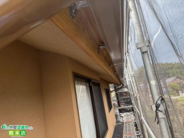 熊本市南区雨樋塗装後