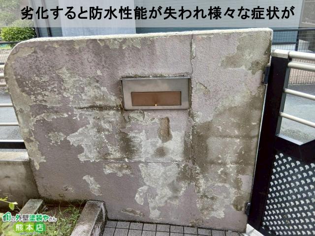 劣化するとコケや汚れなどの症状が発生