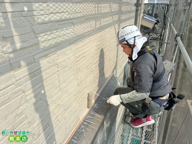 熊本市南区足場での外壁塗装