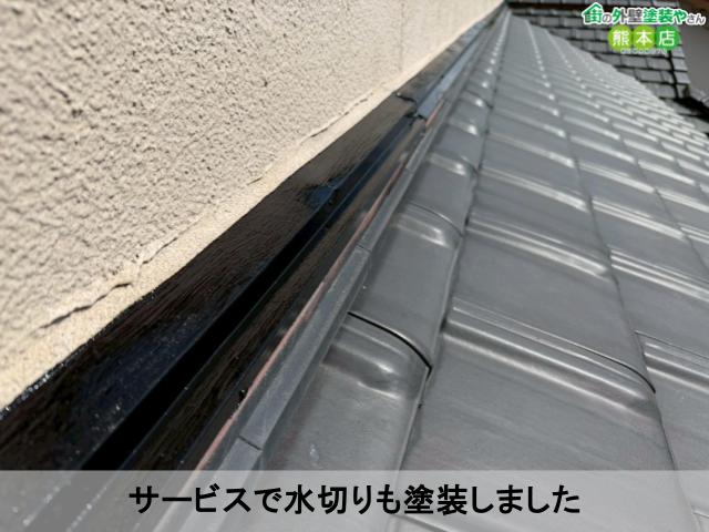 サービスで水切りも塗装しました