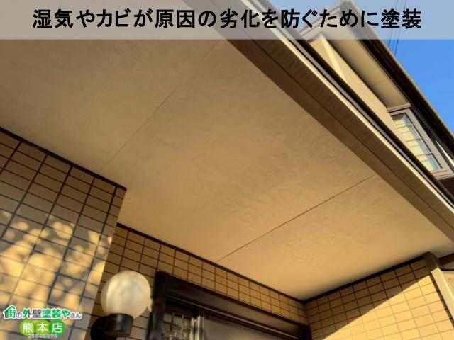 湿気やカビが原因の劣化を防ぐために塗装