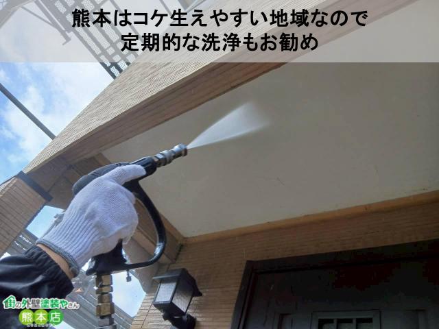 熊本はコケ生えやすい地域なので 定期的な洗浄もお勧め