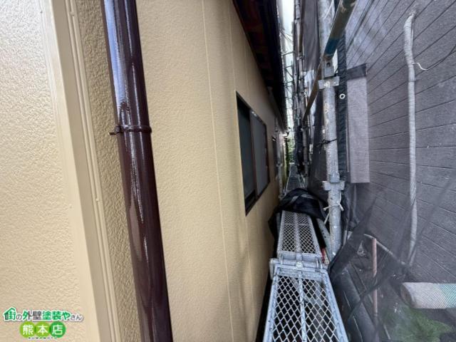 宇土市雨樋塗装後