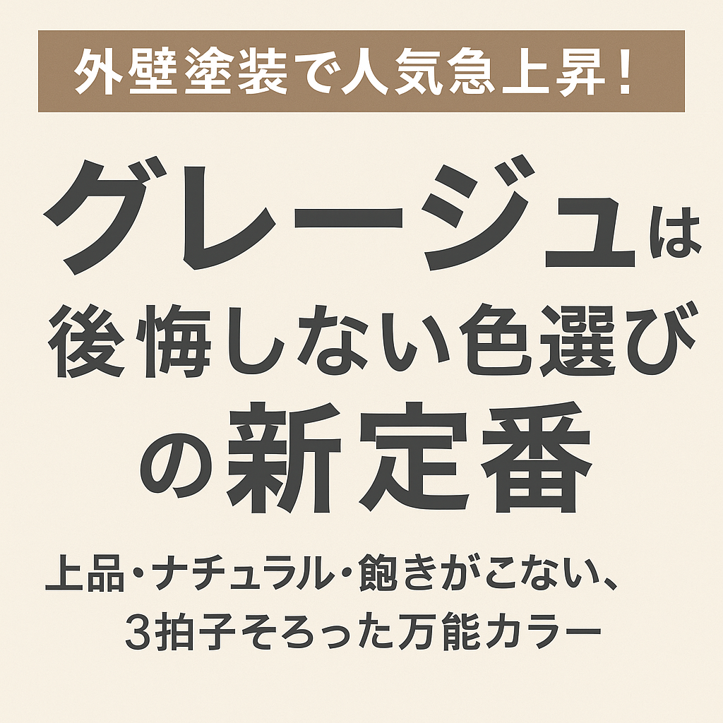 外壁塗装に人気の「グレージュ」って？後悔しない色選びのコツも解説！