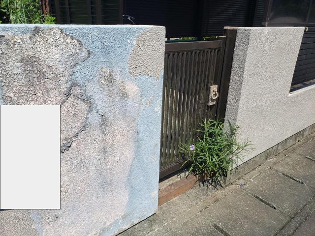 熊本市東区塀塗装前