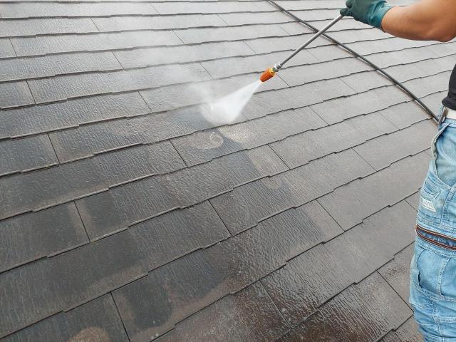 熊本県菊陽郡菊陽町原水高圧洗浄屋根に水が入らないように注意
