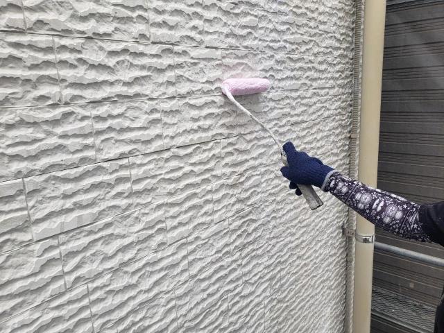熊本市西区島崎サイディング外壁下塗り開始