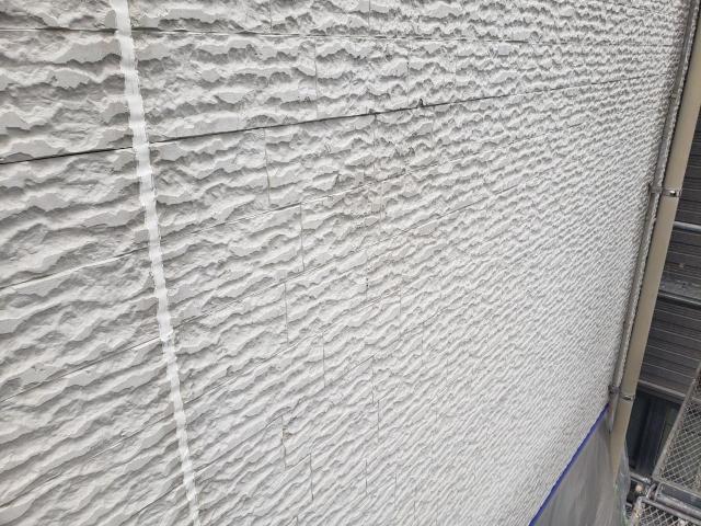 熊本市西区島崎サイディング外壁下塗り後
