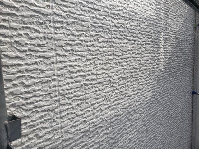 熊本市西区島崎サイディング外壁中塗り乾燥中