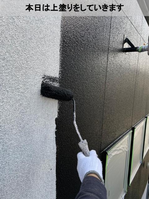 菊池郡菊陽町の経年劣化していた築８年の１軒家の外壁を上塗りしました【ファインパーフェクトトップ】