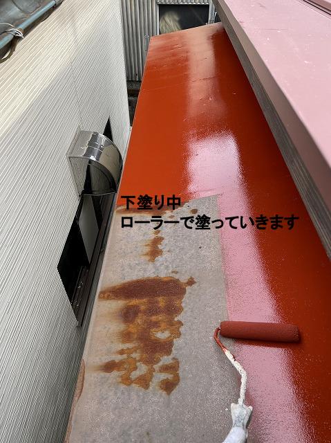熊本市南区トタン屋根下塗
