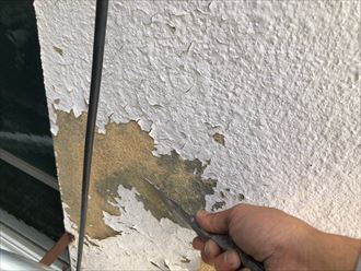 墨田区太平で外壁塗装工事のご相談、下地処理で調整を行い塗装工事をご提案致しました