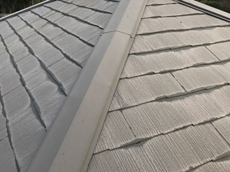 武蔵野市吉祥寺北町にて屋根塗装メンテナンス調査、すっかり塗膜が劣化したスレート屋根にファインパーフェクトベストをおすすめ