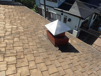 江東区亀戸にて築30年のスレート屋根の塗装をご相談、塗り替えは可能なのか