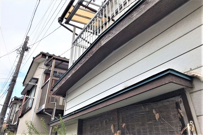 墨田区東向島で軒天や破風板等の付帯部の劣化のご相談、現地調査にお伺い致しました