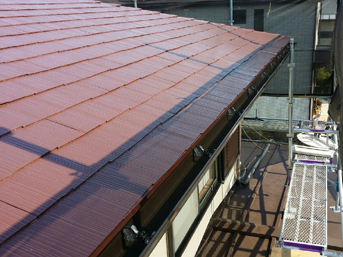 江戸川区で遮熱塗料のサーモアイSiを使った屋根塗装