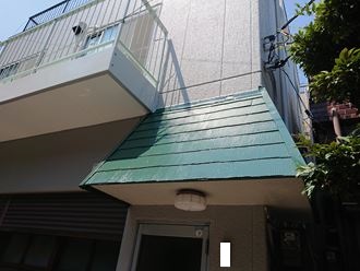 墨田区で助成金対象の屋根遮熱塗料ニッペサーモアイで小屋根塗装
