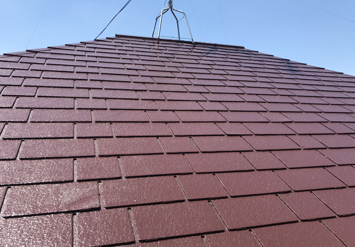 我孫子市湖北台にてファイン4Fベストのチョコレートを使用した屋根塗装が竣工