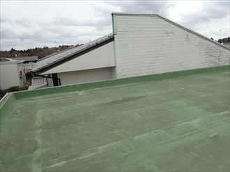 君津市外箕輪で陸屋根調査、劣化したシート防水から新規ウレタン防水への工事をご提案