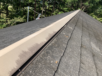 南房総市上滝田にてスレート屋根のメンテナンスとして屋根塗装について調査にお伺いしました