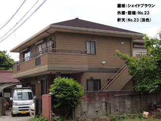 佐倉市表町にて外壁塗装のカラーシミュレーションを作成、ダイヤスーパーセランフレックスNo.23に決定！